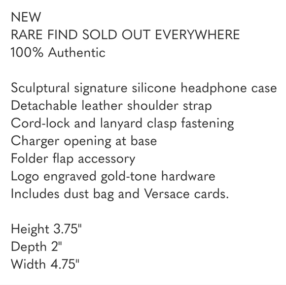 Authentic Versace airpods case with leather straps - Picture 5 of 10